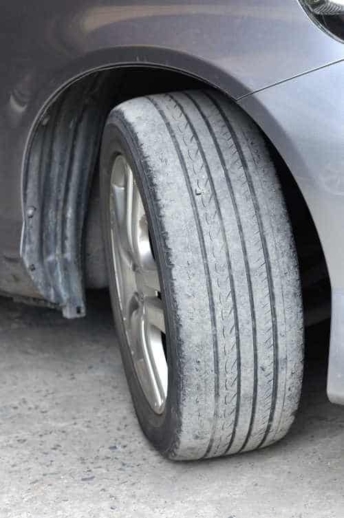 Tire Tread Depth Check Chicago Close-up of a person checking tire tread depth with a gauge on a worn tire in Chicago. Highlights need for tire replacement or inspection. Ideal for SEO keywords like tire services Chicago, West Lawn auto repair, and Pulaski Automotive.